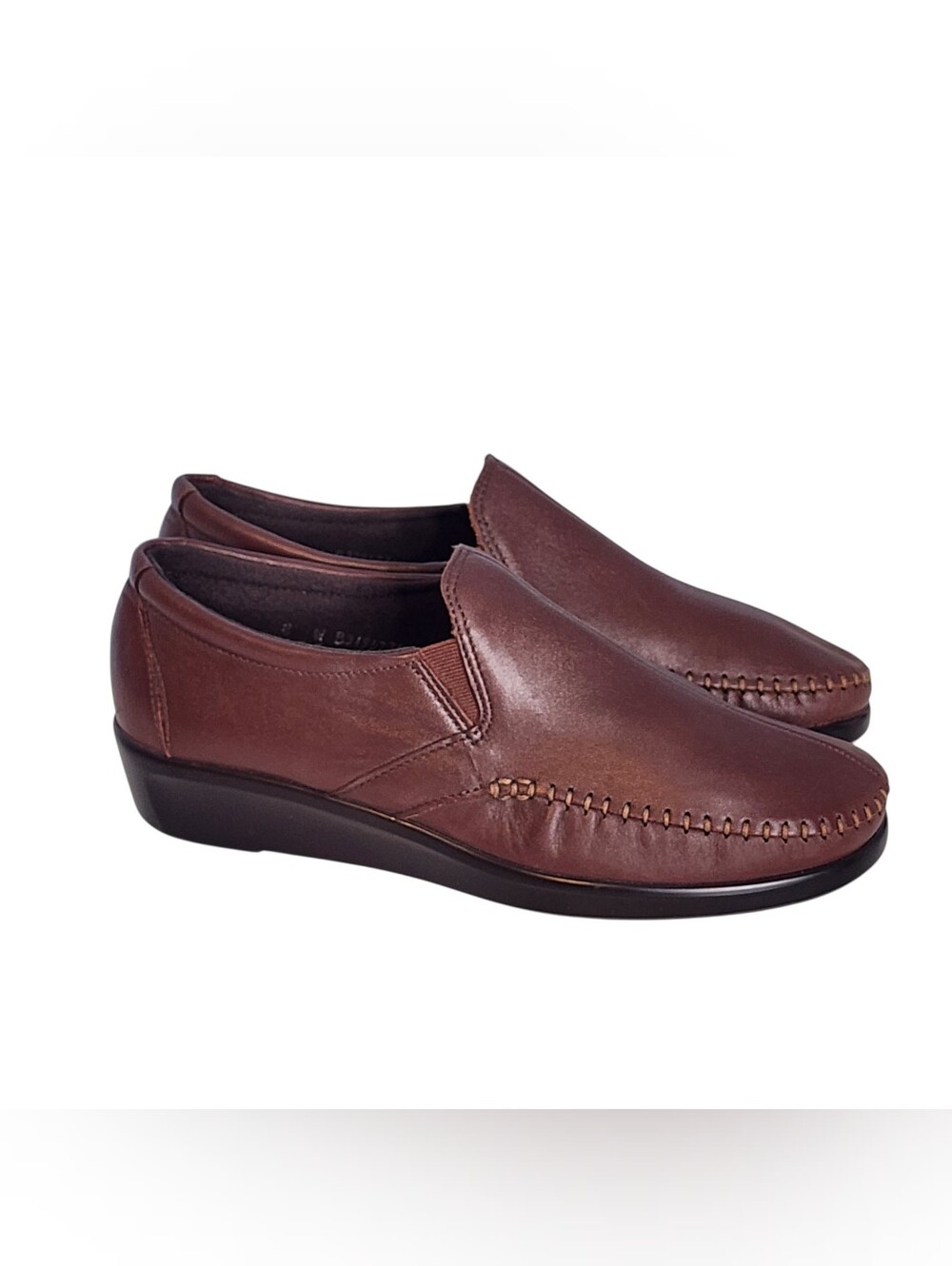 SAS Tripad Dream Comfort Shoes Brown Slip On Loafers Women's Size 8 W Wide
